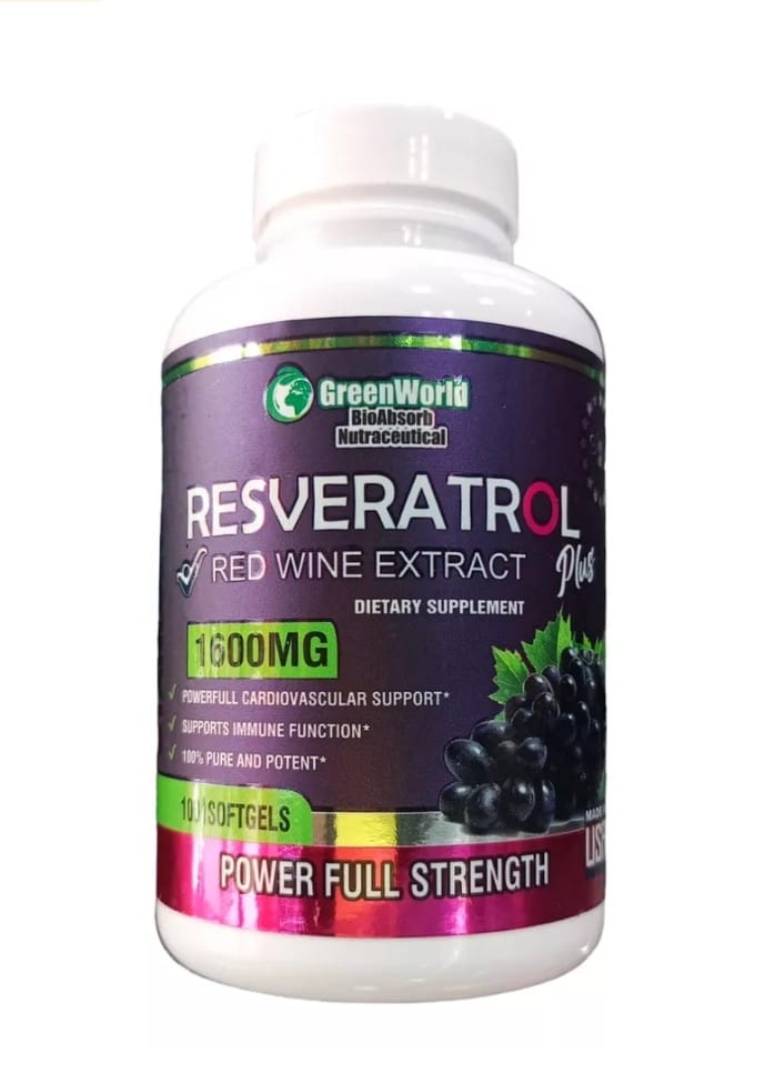 RESVERATROL™ 1600 mg - El Secreto para Combatir el Envejecimiento - 100Caps - GRAN OFERTA 3 X 2 🔥🔥