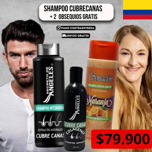 Shampoo Cubre Canas Secreto de Ángeles + Colageno y Exfoliante GRATIS!! - GRAN OFERTA 3X2!!!🔥🔥